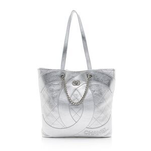 Chanel Metallic Lambskin Club Monaco Large Shopping Tote